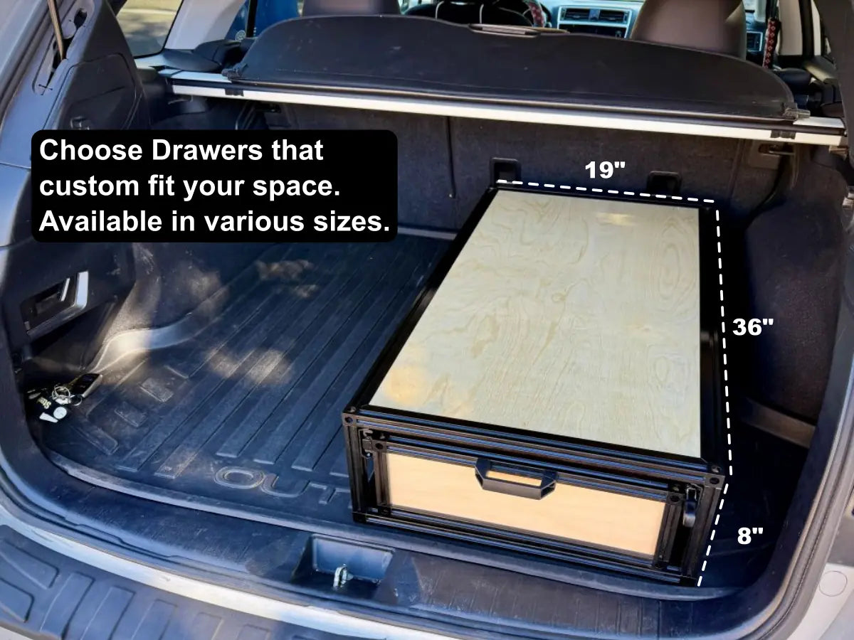 suv drawer system in back of suv cargo area