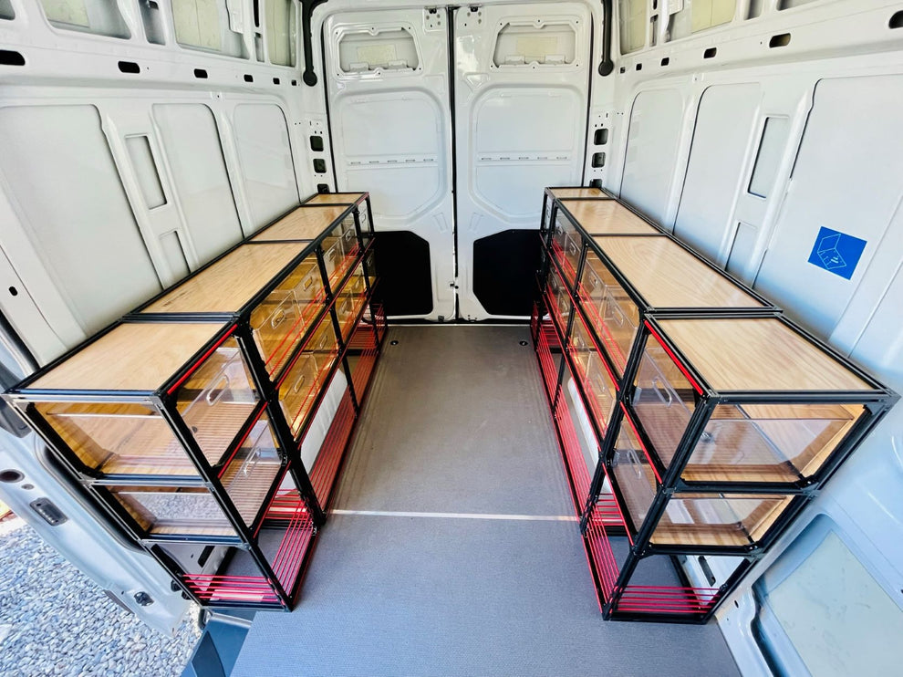 Sprinter Storage Drawer Mercedes Sprinter 144 Van Shelving & Storage Cabinets | DIY – TNTvans