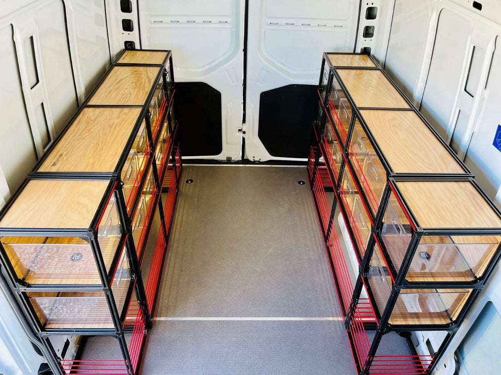 Sprinter Storage Drawer Mercedes Sprinter 144 Van Shelving & Storage Cabinets | DIY – TNTvans