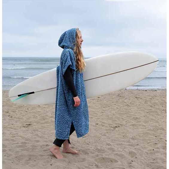 Changing Surfing Poncho | Indigo Blue | 100% Cotton