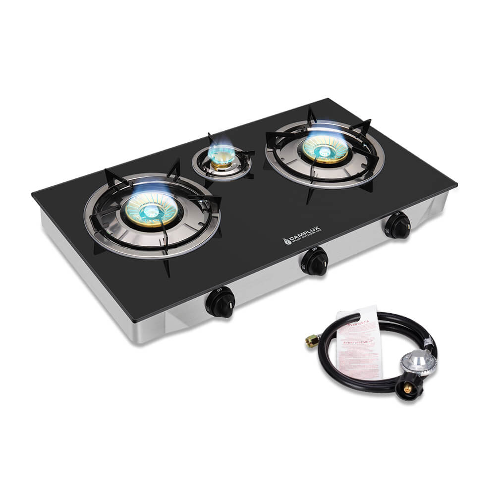 21,600BTU 3 Burners Tempered Glass Portable Stoves for Camping