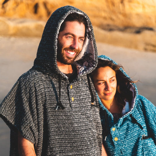 Surf Changing Poncho - Charcoal Black