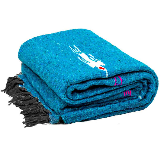 Aqua Blue Baja Thunderbird Blanket