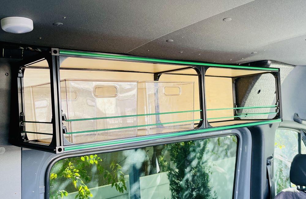 overhead shelf camper van rv conversion