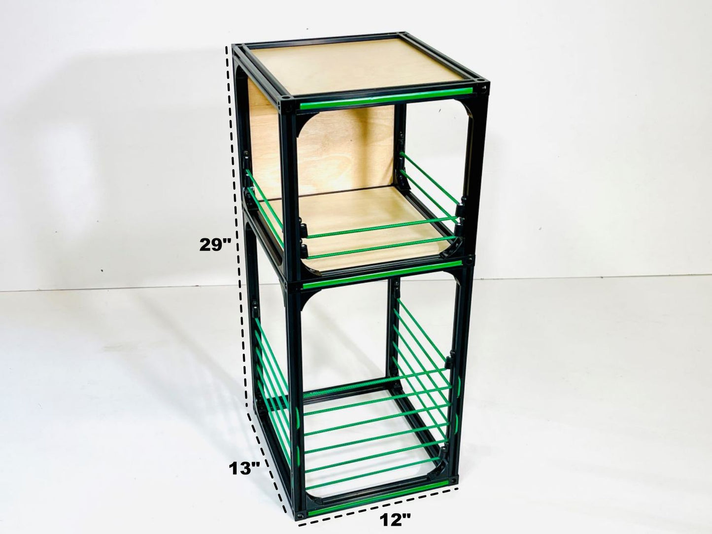 van shelving storage, diy conversion kit, green