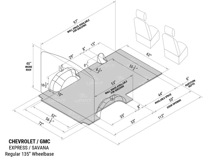 Chevy Express 135 | GMC Savana - Camper Van Conversion DIY Kit 2