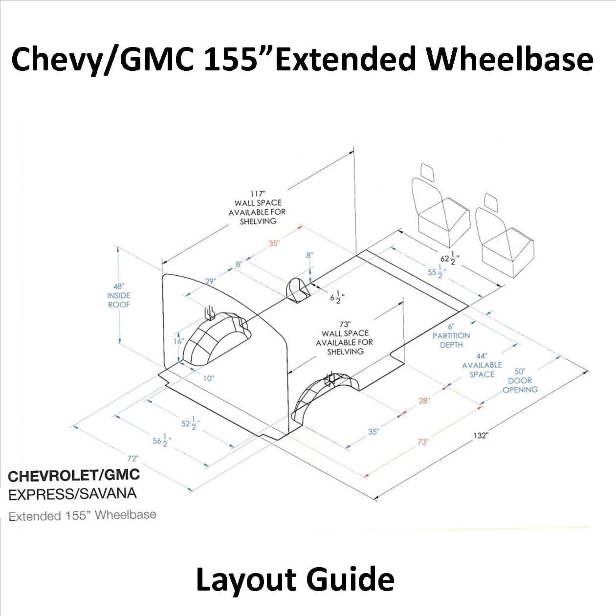 Chevy Express 155 | GMC Savana - Camper Van Conversion DIY Kit 3