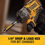 DEWALT DCF601F2 XTREME 12V MAX* Cordless Screwdriver, 1/4-Inch, 2-Ah Batteries