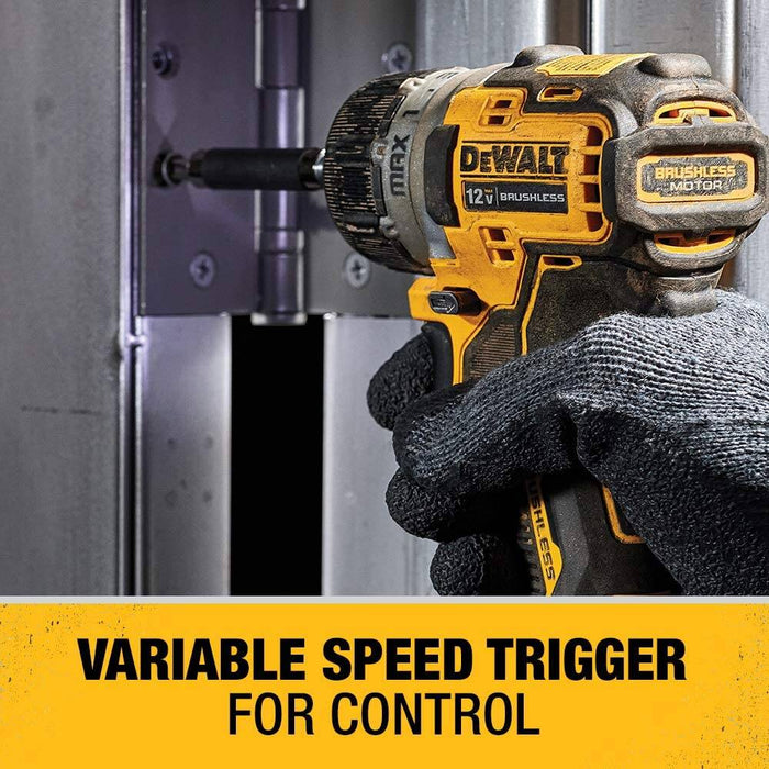 DEWALT DCF601F2 XTREME 12V MAX* Cordless Screwdriver, 1/4-Inch, 2-Ah Batteries