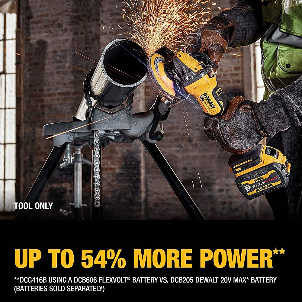 DEWALT DCG416B FLEXVOLT ADVANTAGE 20V MAX* Angle Grinder, Paddle Switch 4-1/2-Inch to 5-Inch (Tool Only)