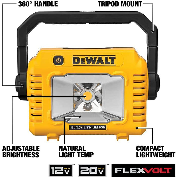 DEWALT DCL077B 12V/20V MAX* Work Light, LED, Compact, (Tool Only)