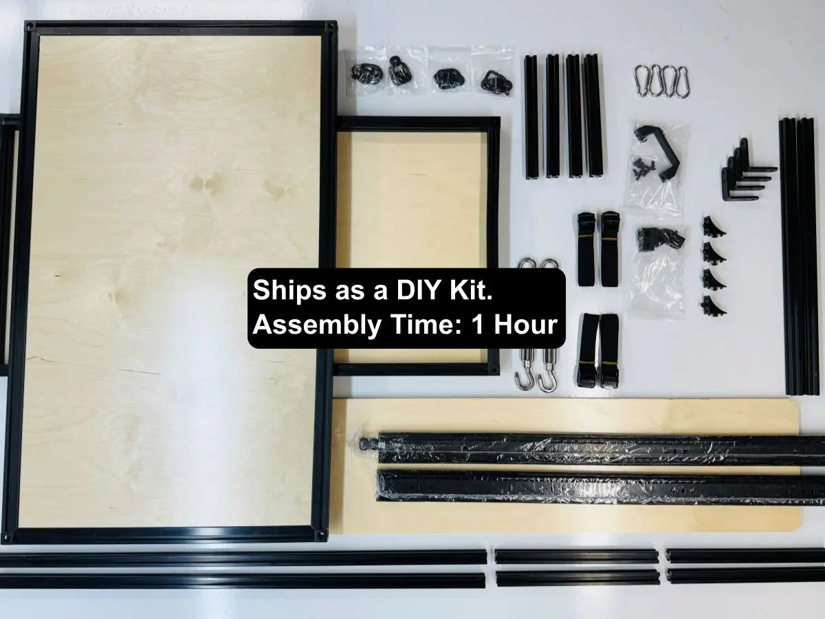 diy kit of suv drawer on white background