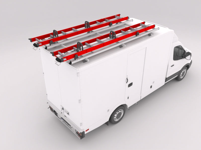 cargo trailer drop down ladder rack