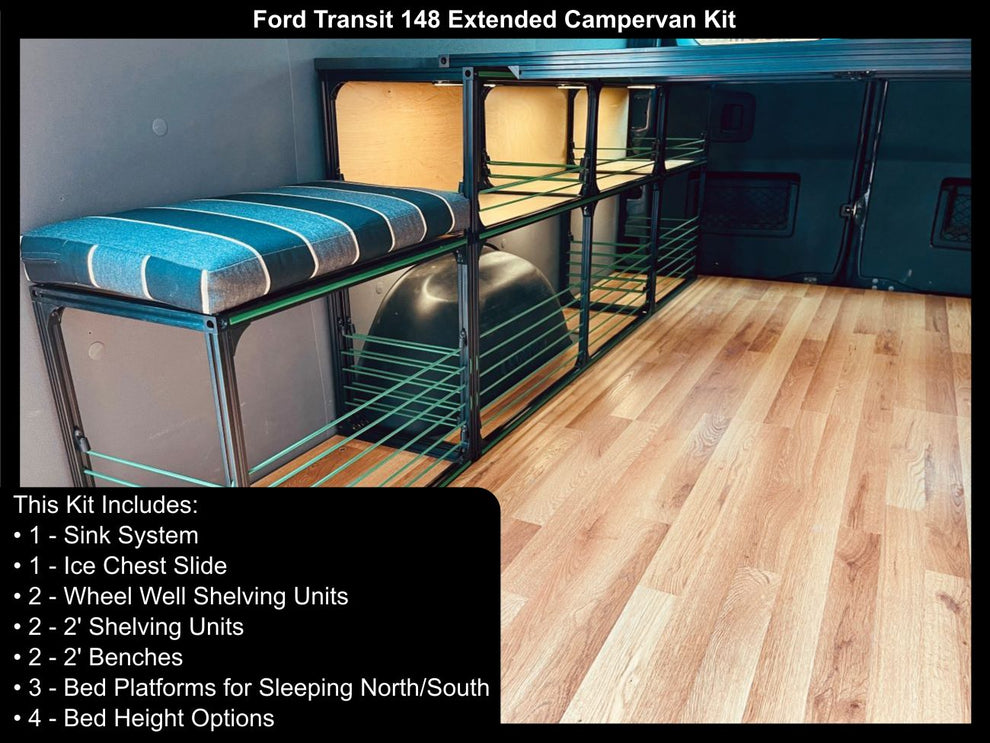 Ford Transit 148 Extended Camper Van Conversion Kit | TNTvans
