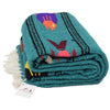 Midnight Teal Baja Fish Yoga Blanket