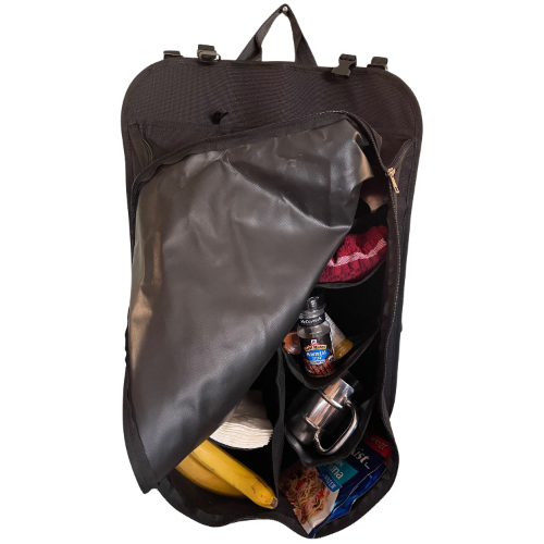 hanging gear bag for vehicle organization