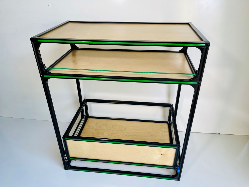 large ice chest slide for camper van conversion