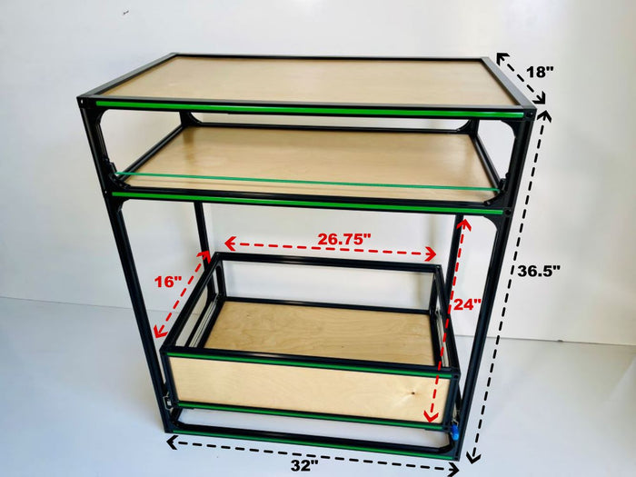 Ice Chest Slide for Camper Van Conversion with measurements