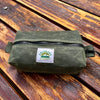 Heavy Duty Waxed Canvas Small Simple Box Pouch Bushcraft Survival Camping Possibles Dopp Grooming (Various Colors)