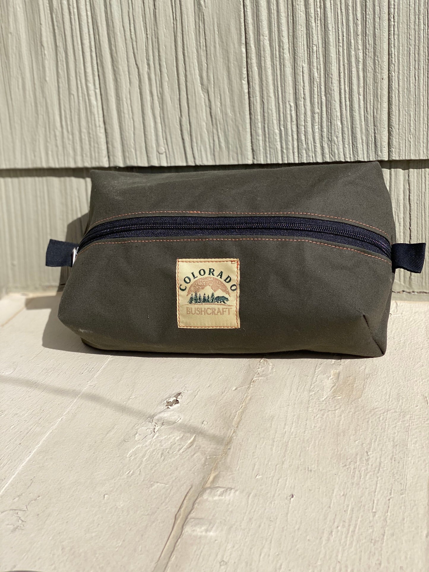 Handmade Waxed Canvas Simple Box Pouch Bushcraft Survival Camping Possibles Dopp Grooming (Various Colors)