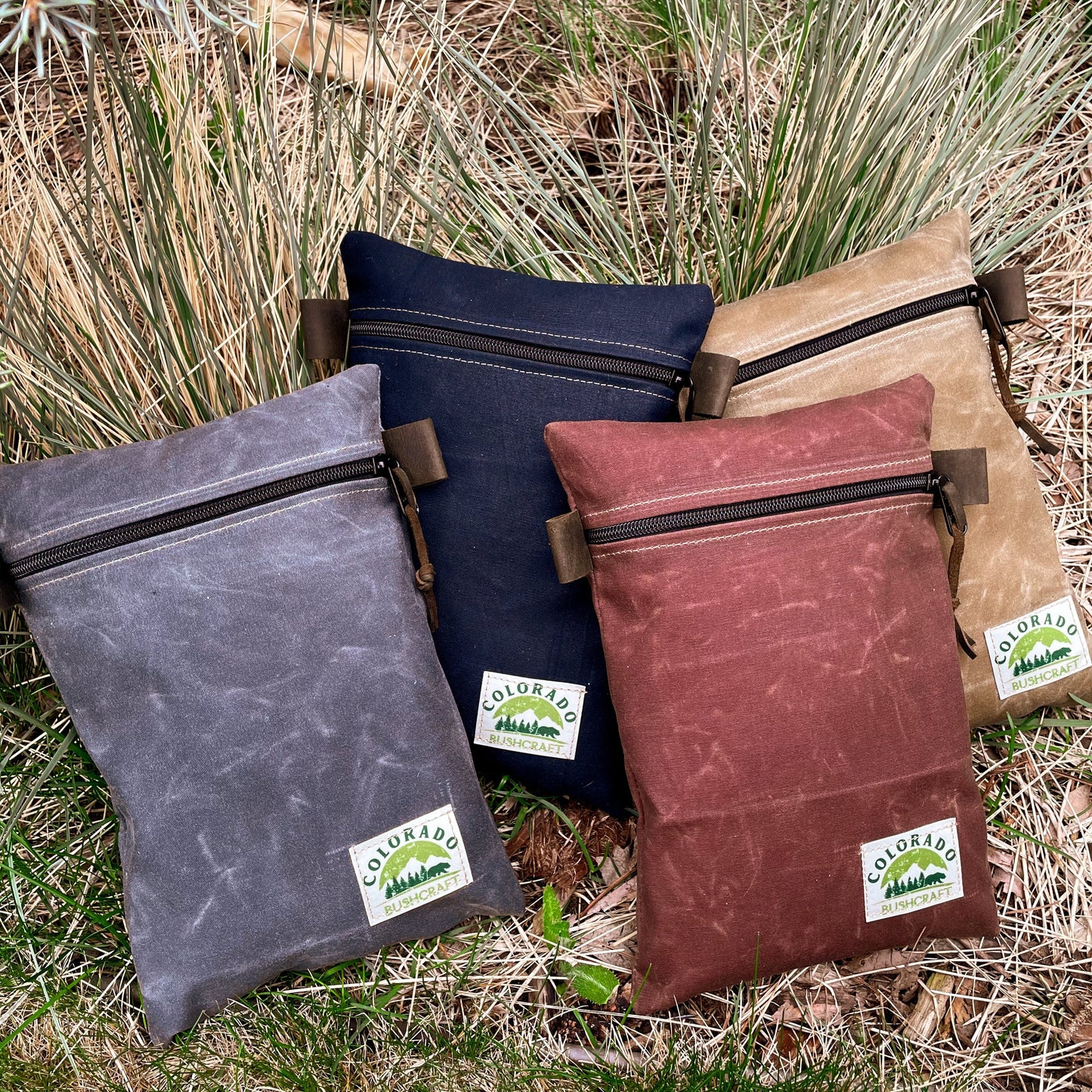 Handmade Large Waxed Canvas Traditional EDC Pouch Bushcraft Survival Camping Possibles Dopp Grooming (Various Colors)