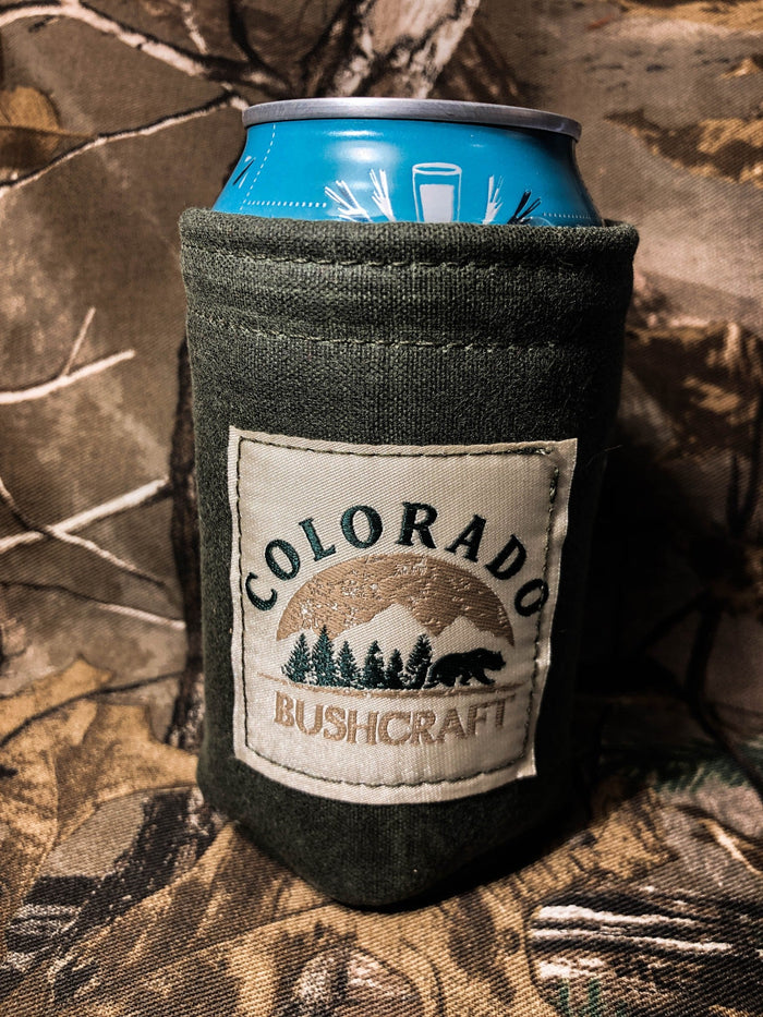 Bushcraft Waxed Canvas Can Cosy Cooler Coozie Cozy Insulated (Various Colors)