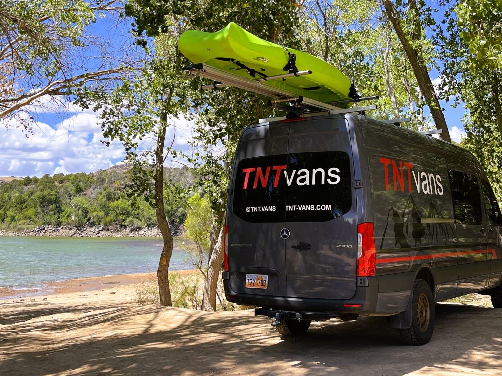 kayak drop down roof rack for van