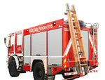 fire truck with drop down ladder rack double