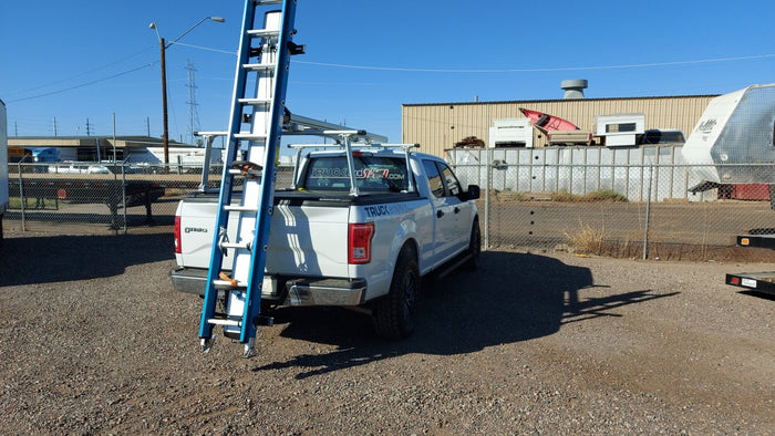 work truck F150 truck rack with drop down ladder rack double