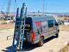 van drop down ladder rack, mercedes spriner van, rear