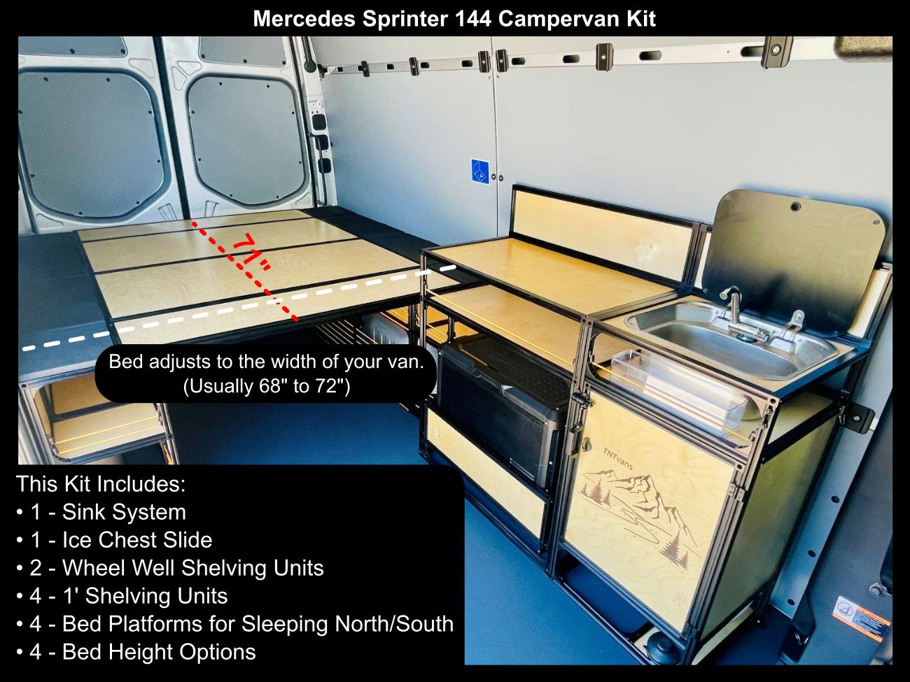 Mercedes Sprinter 144 Camper Van Conversion Kit | Modular – TNTvans