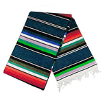 100% Cotton Blue Serape Blanket