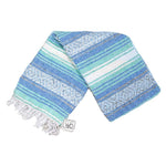 Mint Blue Ocean Mexican Falsa Yoga Blanket