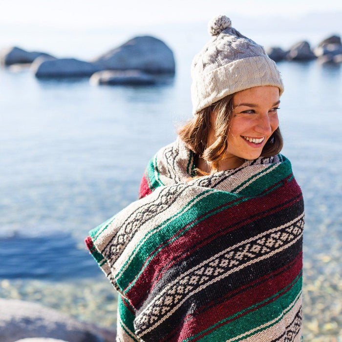 Maroon & Green Mexican Super Falsa Blanket