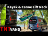 kayak and canoe van roof rack that drops down