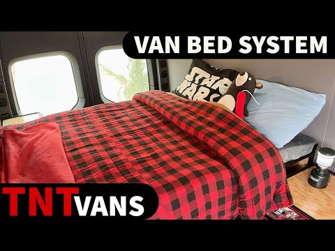 Van Bed System for Sleeping Sideways  - Van Conversion