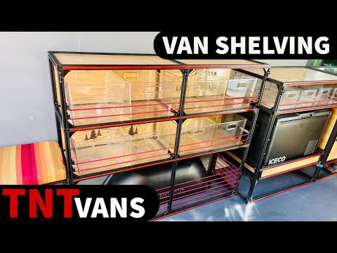 Sprinter 144 DIY Shelving Set with video of overview of TNTvans System