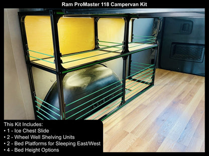 ram promaster 118 camper van bed kichen kit, right