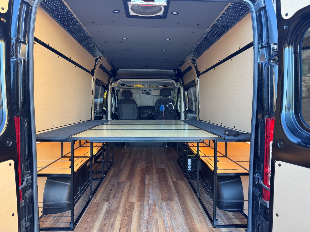 ram promaster bed diy kit campervan, back