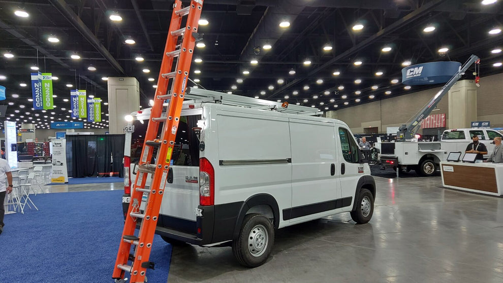 Ram ProMaster City | Drop Down Ladder Rack for 2 Ladders | The Harrier ...