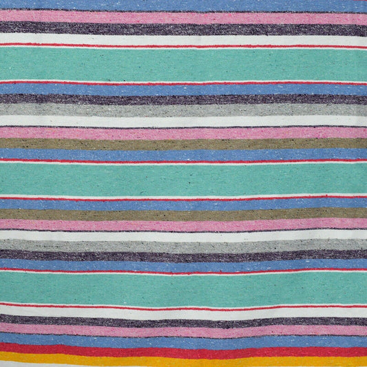 Cotton Serape Blanket - Mint Pastel