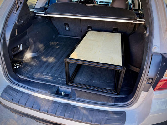 cargo deck in the back of a suv
