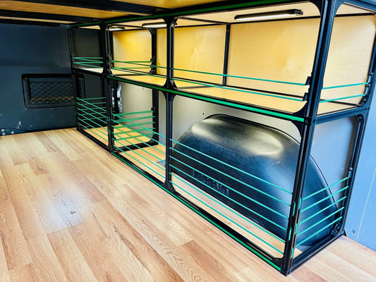 van shelving for diy camper van conversion