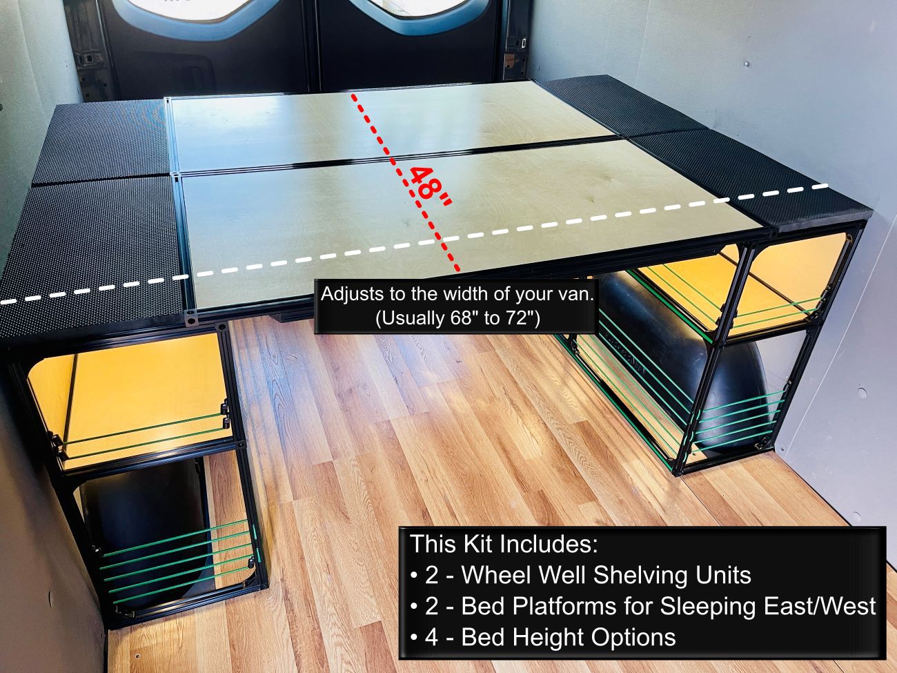 Ram Promaster Conversion Kit Easy to Install Ram ProMaster Van Bed DIY Kits | Campervan Conversion ...