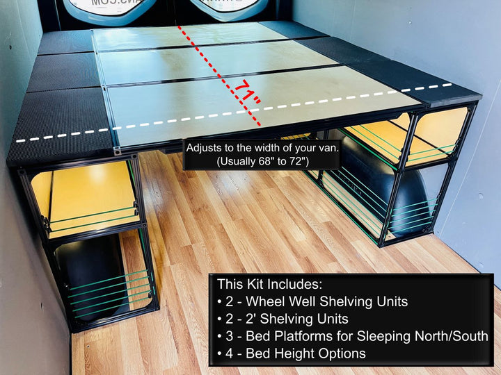 Simple DIY Universal Van Bed Kits | Aluminum | Modular | Free Shipping ...