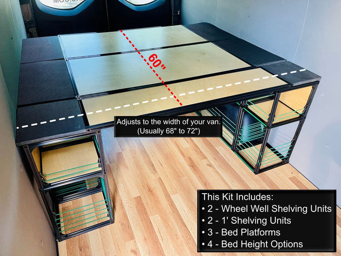 camper van bed diy kit conversion 60 inches