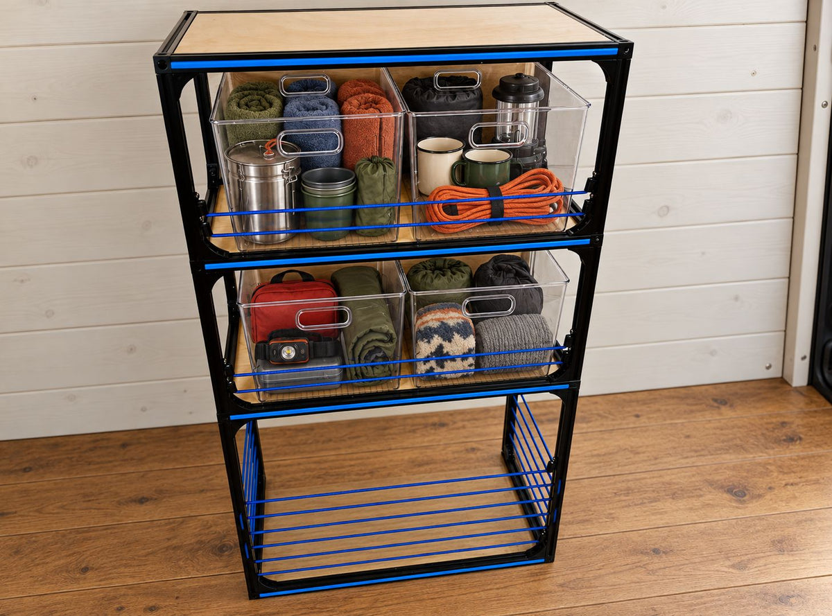 camper van shelving storage