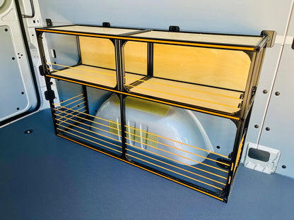 campervan wheel well storage