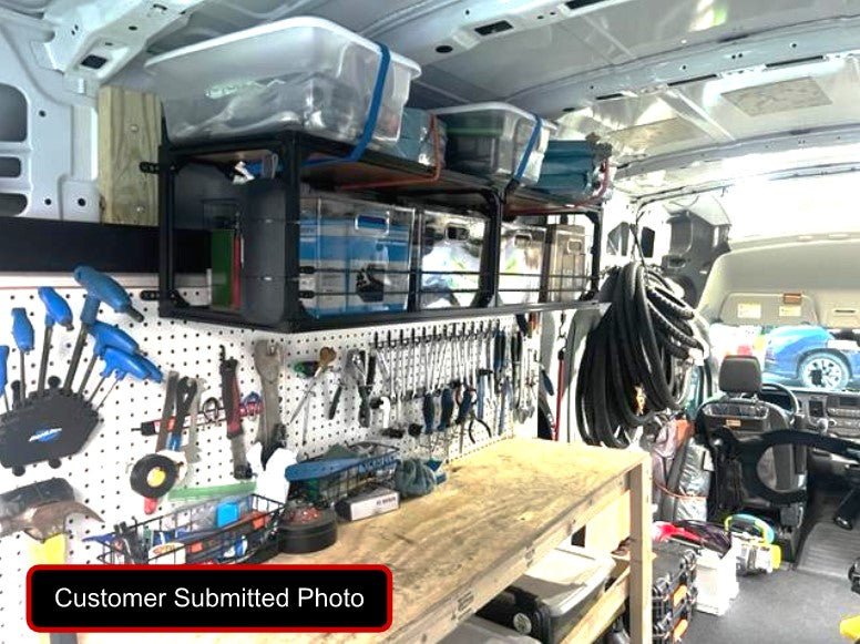 Van Shelving in Bicycle Repair Van - Customer Photo