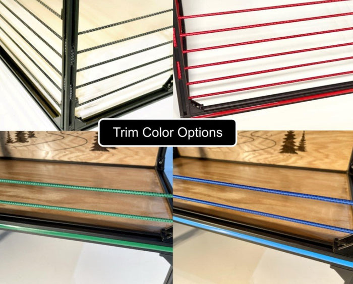 Color Trim options for van shelving.